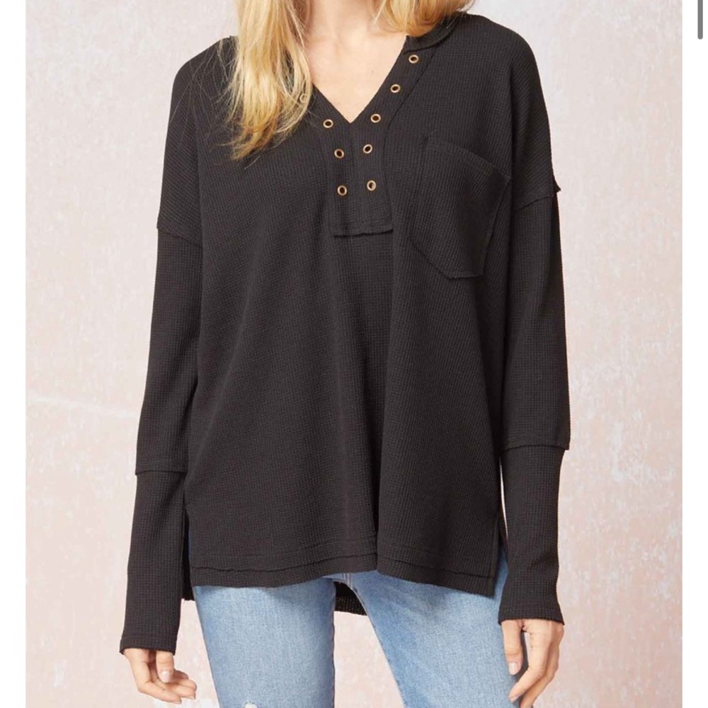 Waffle Knit Top